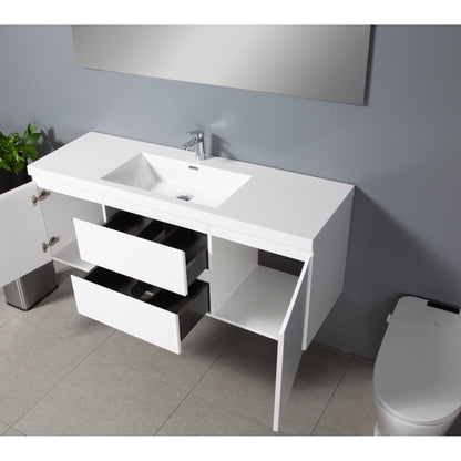 Bathlyn Newport 60" White Bathroom Vanity