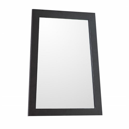 Bellaterra Home 22" x 28" Espresso Irregular Wall-Mounted Wood Framed Mirror