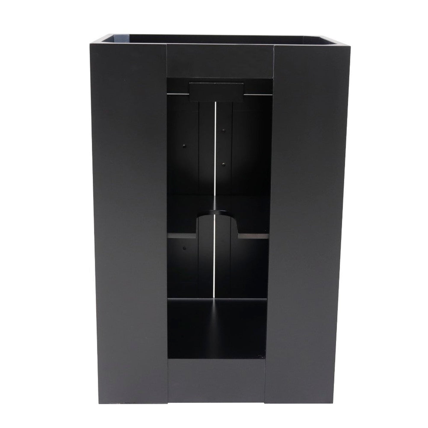 Bellaterra Home 24" 2-Door Espresso Freestanding Vanity Set With Ceramic Integrated Rectangular Sink and Ceramic Top