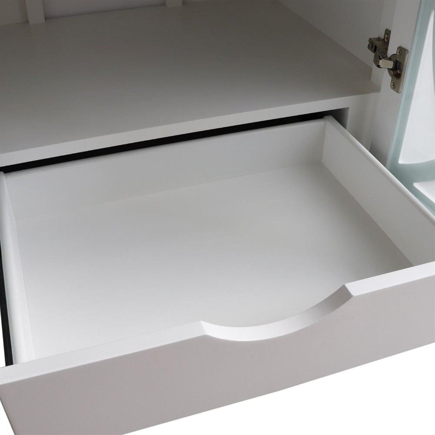 Bellaterra Home 30" 2-Door 1-Drawer White Freestanding Vanity Set With Ceramic Undermount Oval Sink and Black Galaxy Granite Top