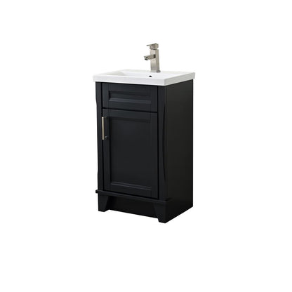 Bellaterra Home 400700-20-DG-CE 20" Dark Gray Single Sink Vanity With White Ceramic Sink Top
