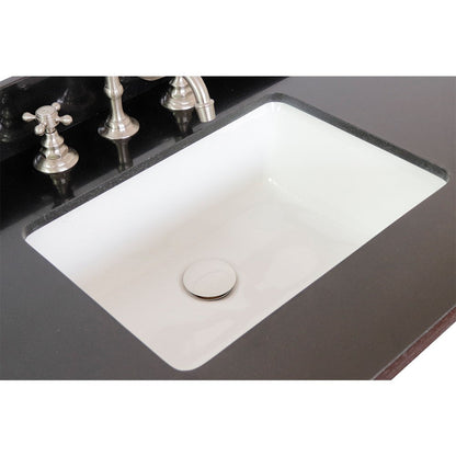 Bellaterra Home 49" x 22" Black Galaxy Three Hole Vanity Top With Undermount Rectangular Sink and Overflow