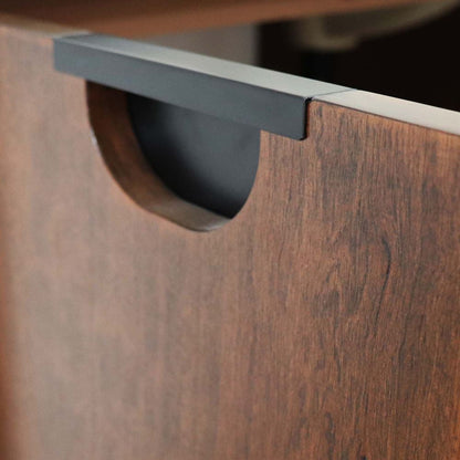 Bellaterra Home 4922-MT1-AQ 49" Dark Cherry Single Sink Vanity With Engineered Stone Top