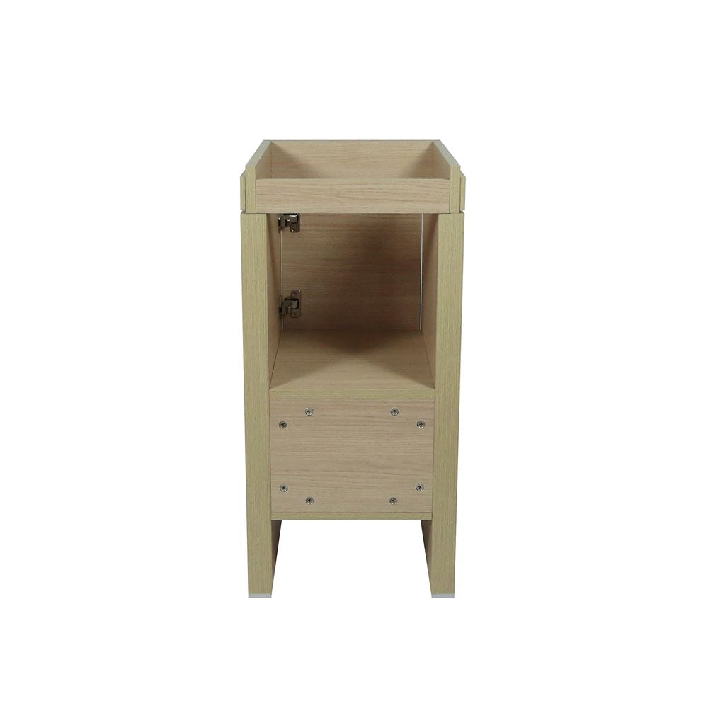 Bellaterra Home 500137-CO 16" Neutral Finish Single Sink Vanity With White Ceramic Top