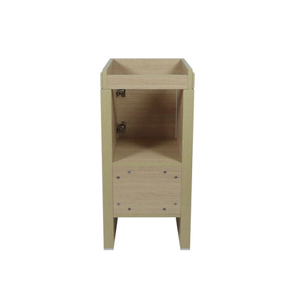 Bellaterra Home 500137-CO 16" Neutral Finish Single Sink Vanity With White Ceramic Top