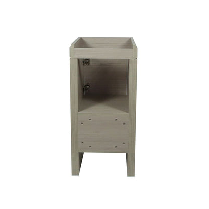 Bellaterra Home 500137-EP 16" Light Gray Single Sink Vanity With White Ceramic Top