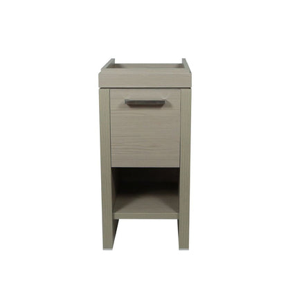 Bellaterra Home 500137-EP 16" Light Gray Single Sink Vanity With White Ceramic Top