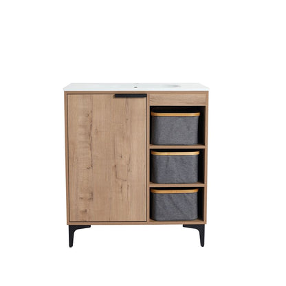 Bellaterra Home 500210-30 30" Neutral Finish Single Sink Vanity