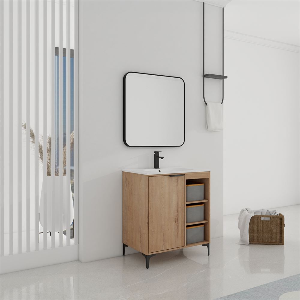 Bellaterra Home 500210-30 30" Neutral Finish Single Sink Vanity