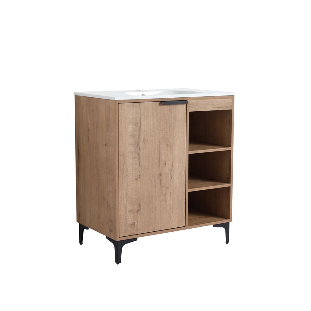 Bellaterra Home 500210-30 30" Neutral Finish Single Sink Vanity