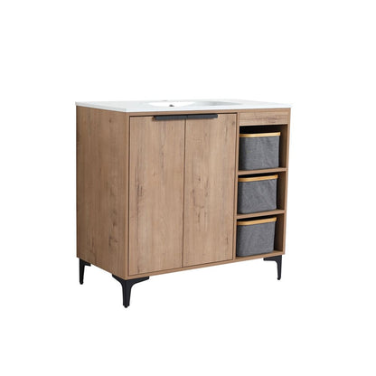 Bellaterra Home 500210-36 36" Neutral Finish Single Sink Vanity