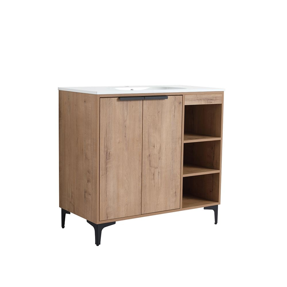 Bellaterra Home 500210-36 36" Neutral Finish Single Sink Vanity