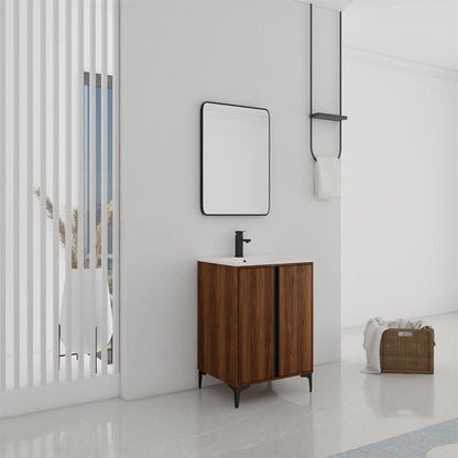 Bellaterra Home 500603-24 24" Brown Walnut Single Sink Vanity