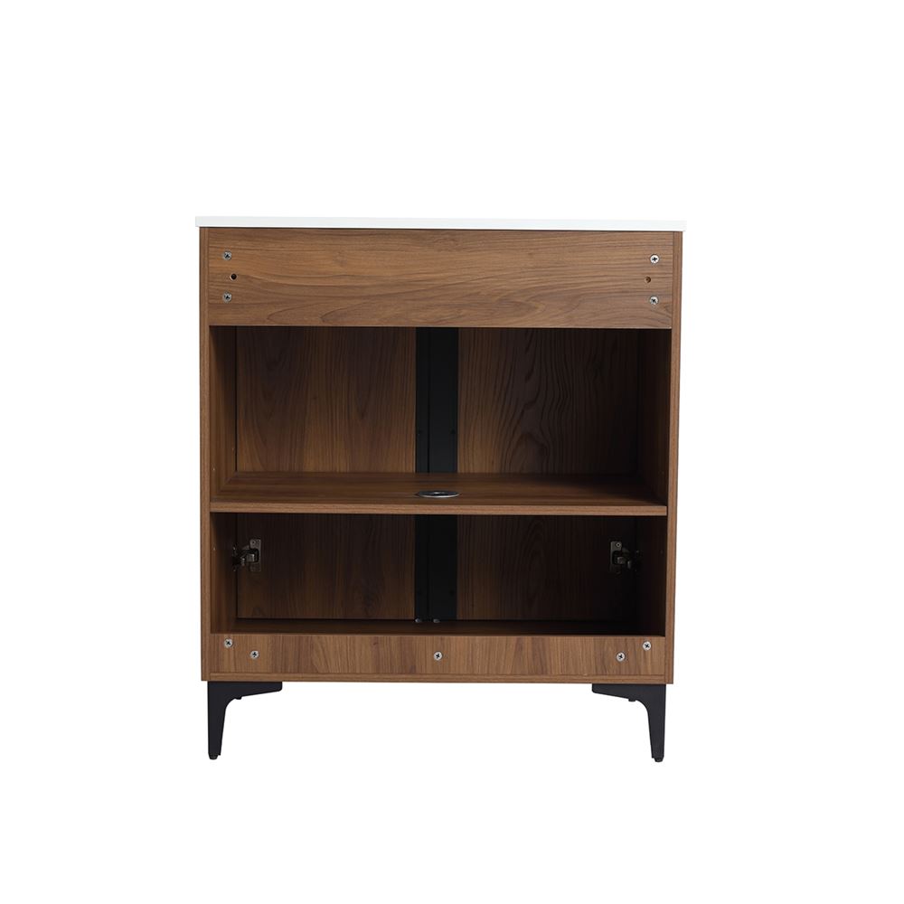 Bellaterra Home 500603-30 30" Brown Walnut Single Sink Vanity