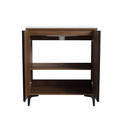 Bellaterra Home 500603-30 30" Brown Walnut Single Sink Vanity