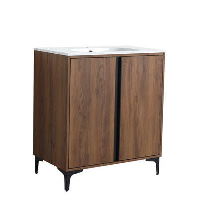 Bellaterra Home 500603-30 30" Brown Walnut Single Sink Vanity