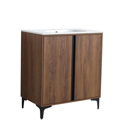Bellaterra Home 500603-30 30" Brown Walnut Single Sink Vanity