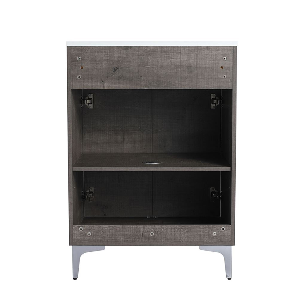 Bellaterra Home 500604-24 24" Gray Oak Single Sink Vanity