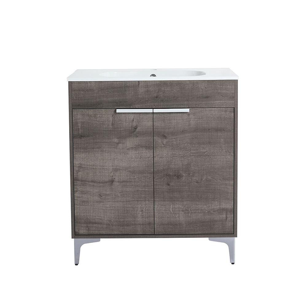 Bellaterra Home 500604-30 30" Gray Oak Single Sink Vanity