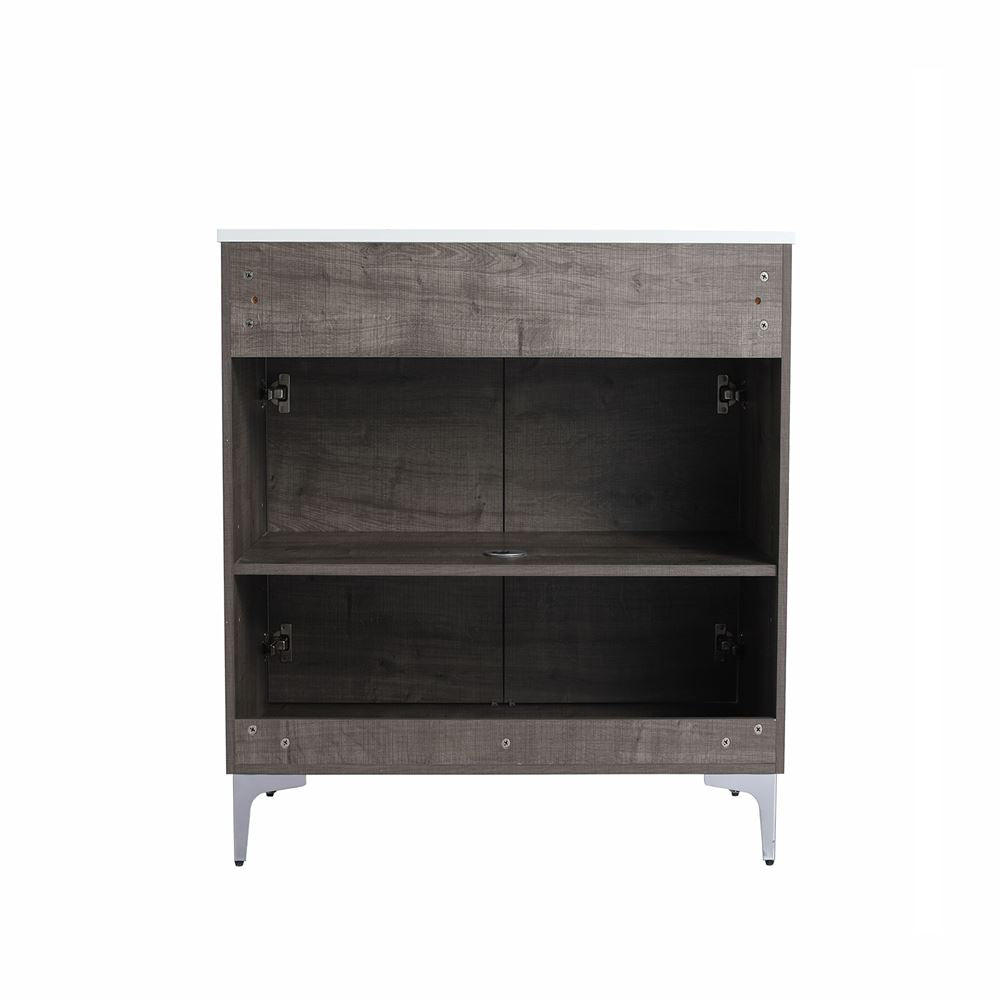 Bellaterra Home 500604-30 30" Gray Oak Single Sink Vanity