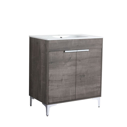 Bellaterra Home 500604-30 30" Gray Oak Single Sink Vanity