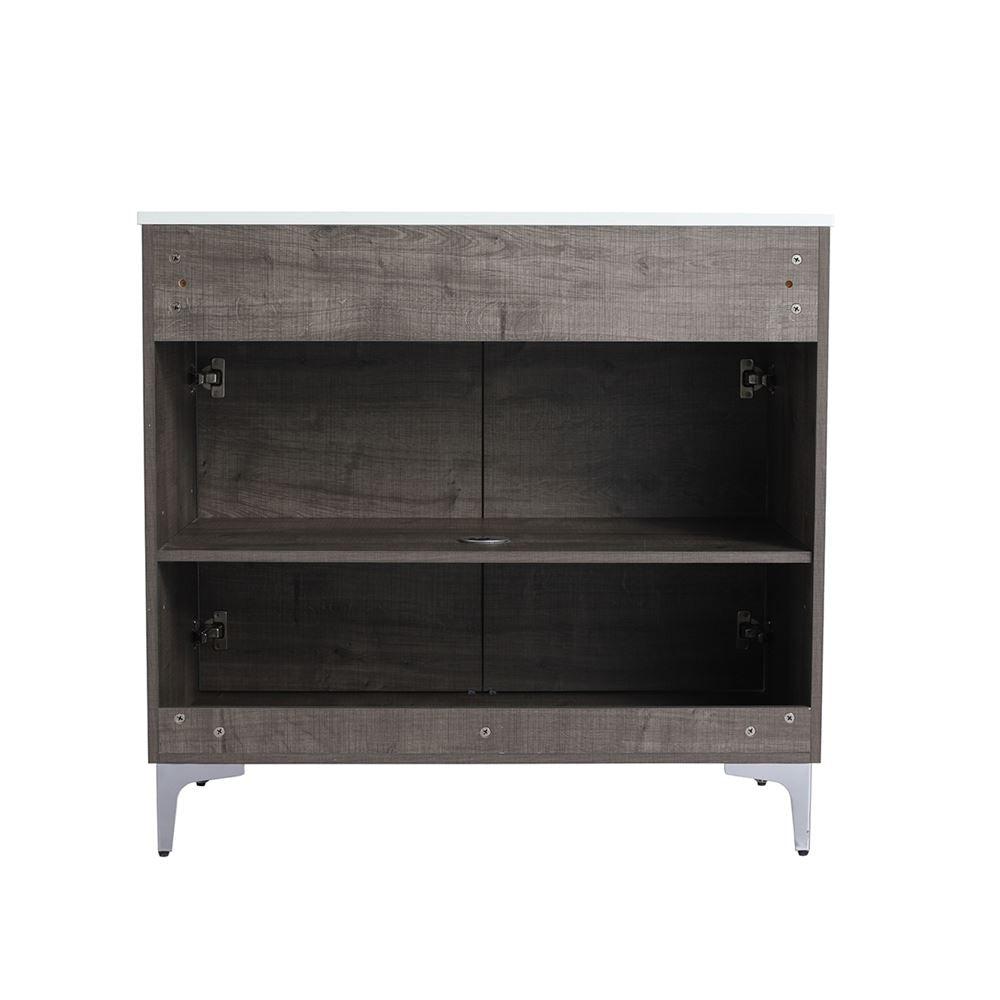 Bellaterra Home 500604-36 36" Gray Oak Single Sink Vanity