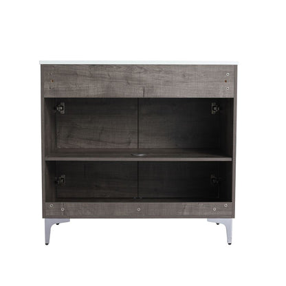 Bellaterra Home 500604-36 36" Gray Oak Single Sink Vanity