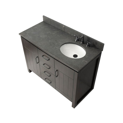 Bellaterra Home 6001R-48-DW-BLS 48" Natural Fir Wood Veneer Single Sink Vanity