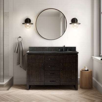 Bellaterra Home 6001R-48-DW-BLS 48" Natural Fir Wood Veneer Single Sink Vanity