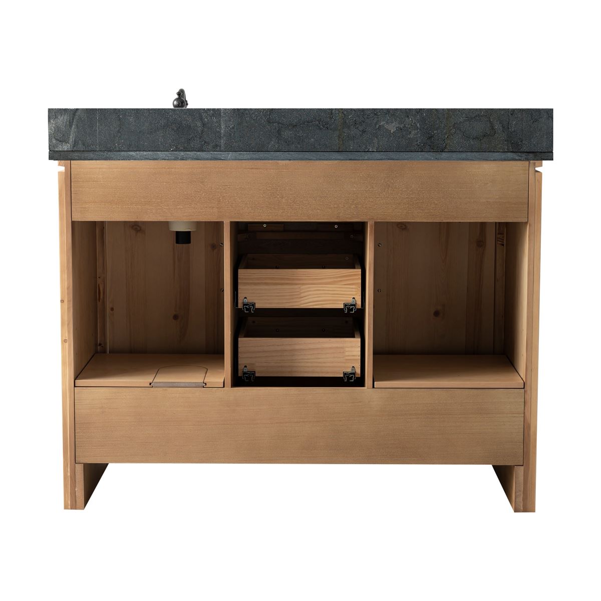 Bellaterra Home 6001R-48-DW-BLS 48" Natural Fir Wood Veneer Single Sink Vanity