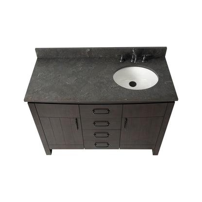 Bellaterra Home 6001R-48-DW-BLS 48" Natural Fir Wood Veneer Single Sink Vanity