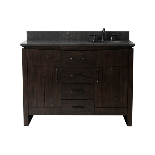 Bellaterra Home 6001R-48-DW-BLS 48" Natural Fir Wood Veneer Single Sink Vanity