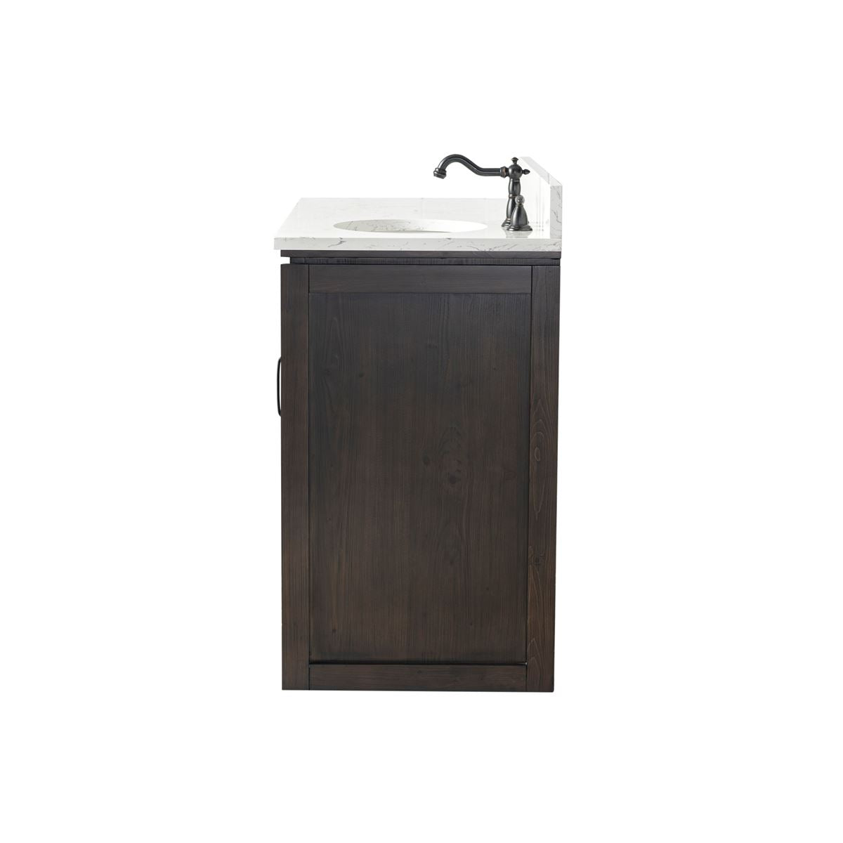 Bellaterra Home 6001R-48-DW-EGS 48" Natural Fir Wood Veneer Single Sink Vanity