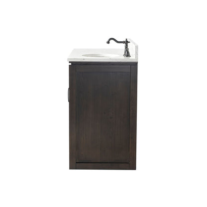 Bellaterra Home 6001R-48-DW-EGS 48" Natural Fir Wood Veneer Single Sink Vanity