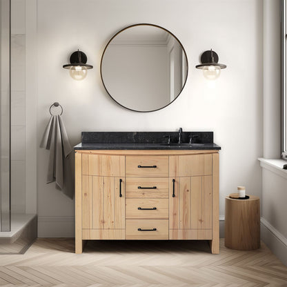 Bellaterra Home 6001R-48-NNL-BLS 48" Natural Fir Wood Veneer Single Sink Vanity