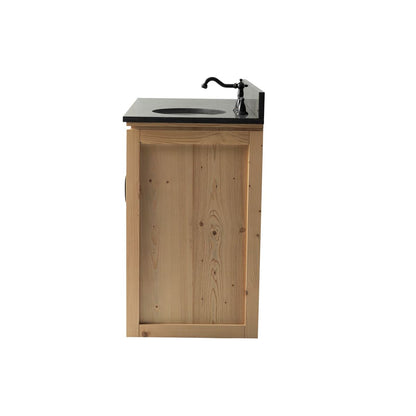 Bellaterra Home 6001R-48-NNL-BLS 48" Natural Fir Wood Veneer Single Sink Vanity