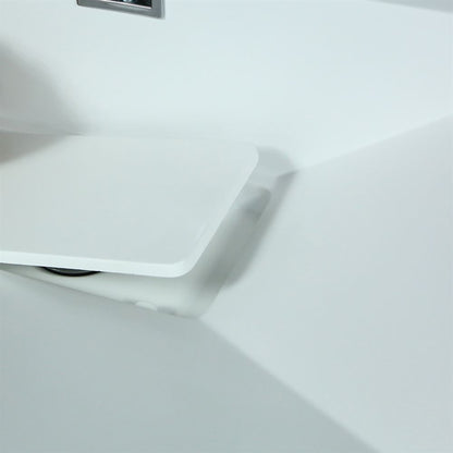 Bellaterra Home 804353V-CO 32" Neutral Finish Single Sink Vanity With White Composite Granite Top