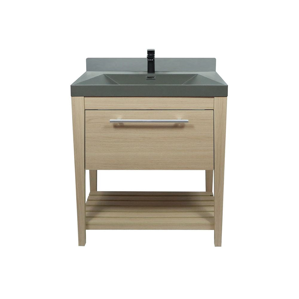 Bellaterra Home 804353V-CO-GY 31" Neutral Finish Single Sink Vanity