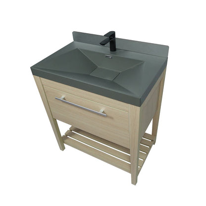 Bellaterra Home 804353V-CO-GY 31" Neutral Finish Single Sink Vanity