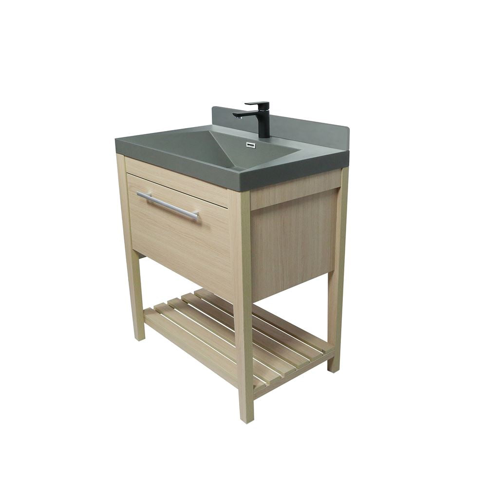 Bellaterra Home 804353V-CO-GY 31" Neutral Finish Single Sink Vanity