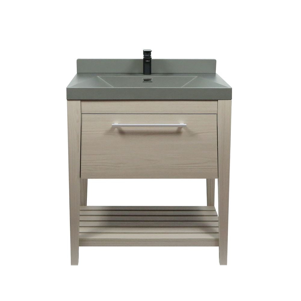 Bellaterra Home 804353V-EP-GY 31" Light Gray Single Sink Vanity