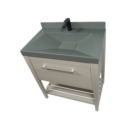 Bellaterra Home 804353V-EP-GY 31" Light Gray Single Sink Vanity
