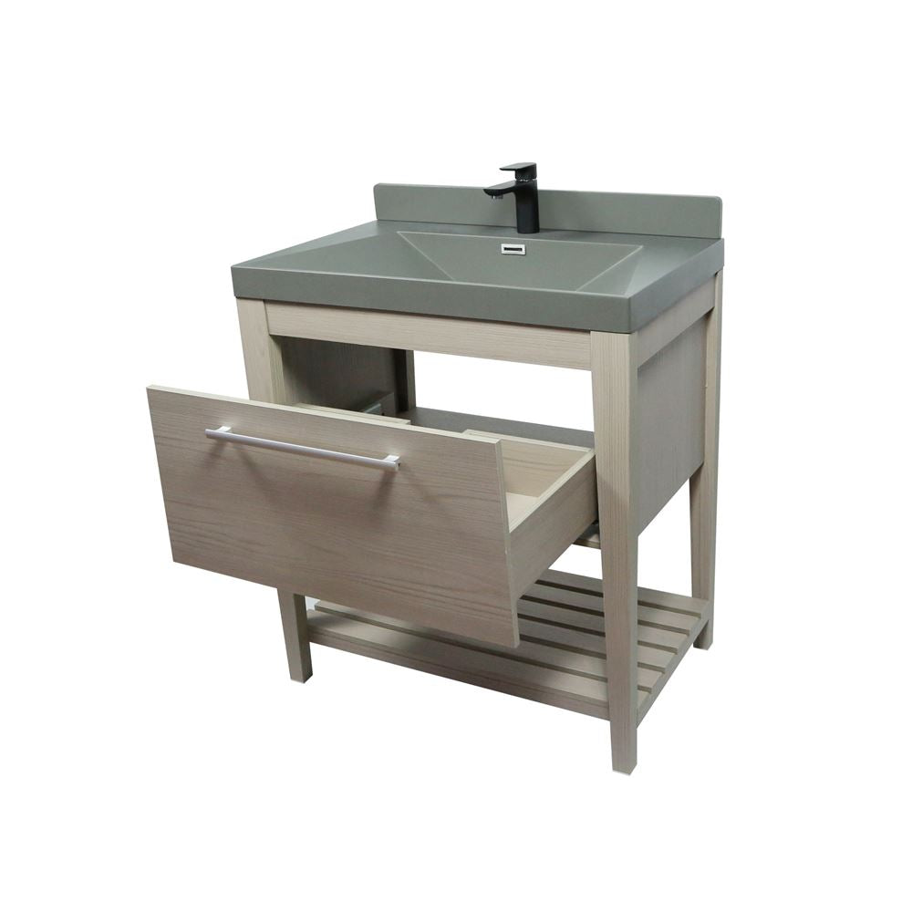 Bellaterra Home 804353V-EP-GY 31" Light Gray Single Sink Vanity