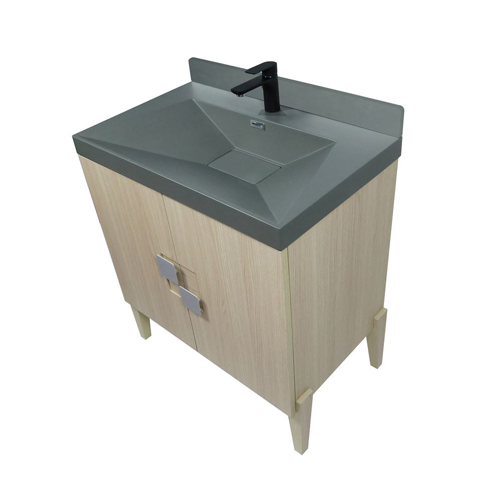 Bellaterra Home 804366V-CO-GY 31" Neutral Finish Single Sink Vanity