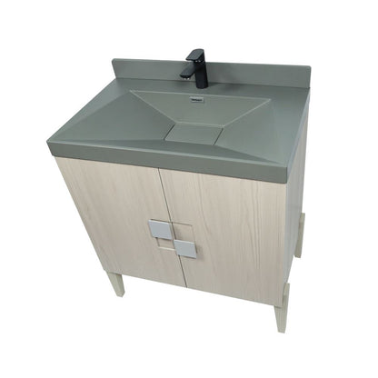 Bellaterra Home 804366V-EP-GY 31" Light Gray Single Sink Vanity