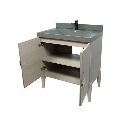 Bellaterra Home 804366V-EP-GY 31" Light Gray Single Sink Vanity