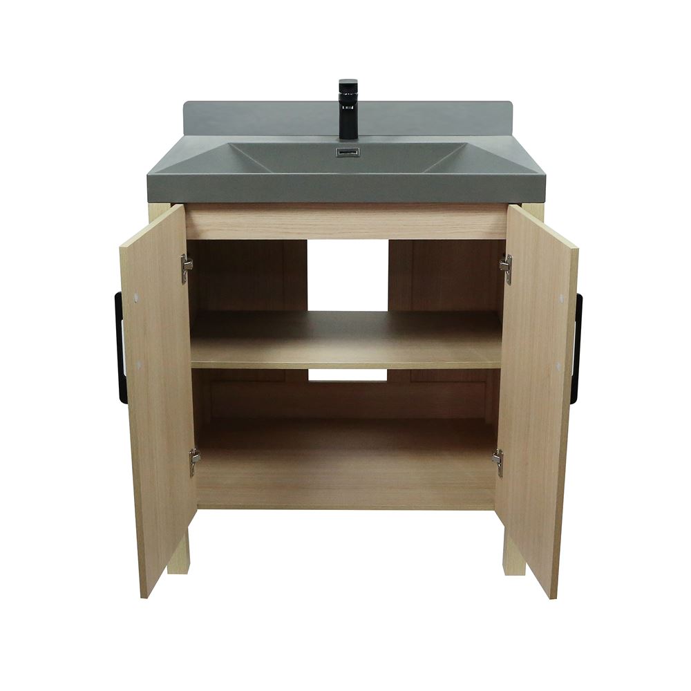 Bellaterra Home 804381V-CO-GY 31" Neutral Finish Single Sink Vanity