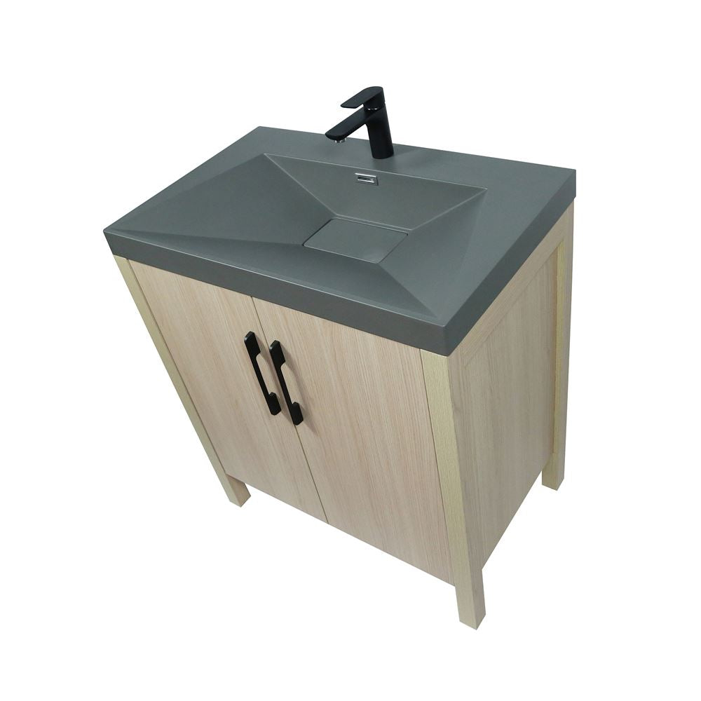 Bellaterra Home 804381V-CO-GY 31" Neutral Finish Single Sink Vanity