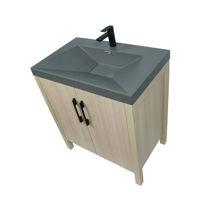 Bellaterra Home 804381V-CO-GY 31" Neutral Finish Single Sink Vanity