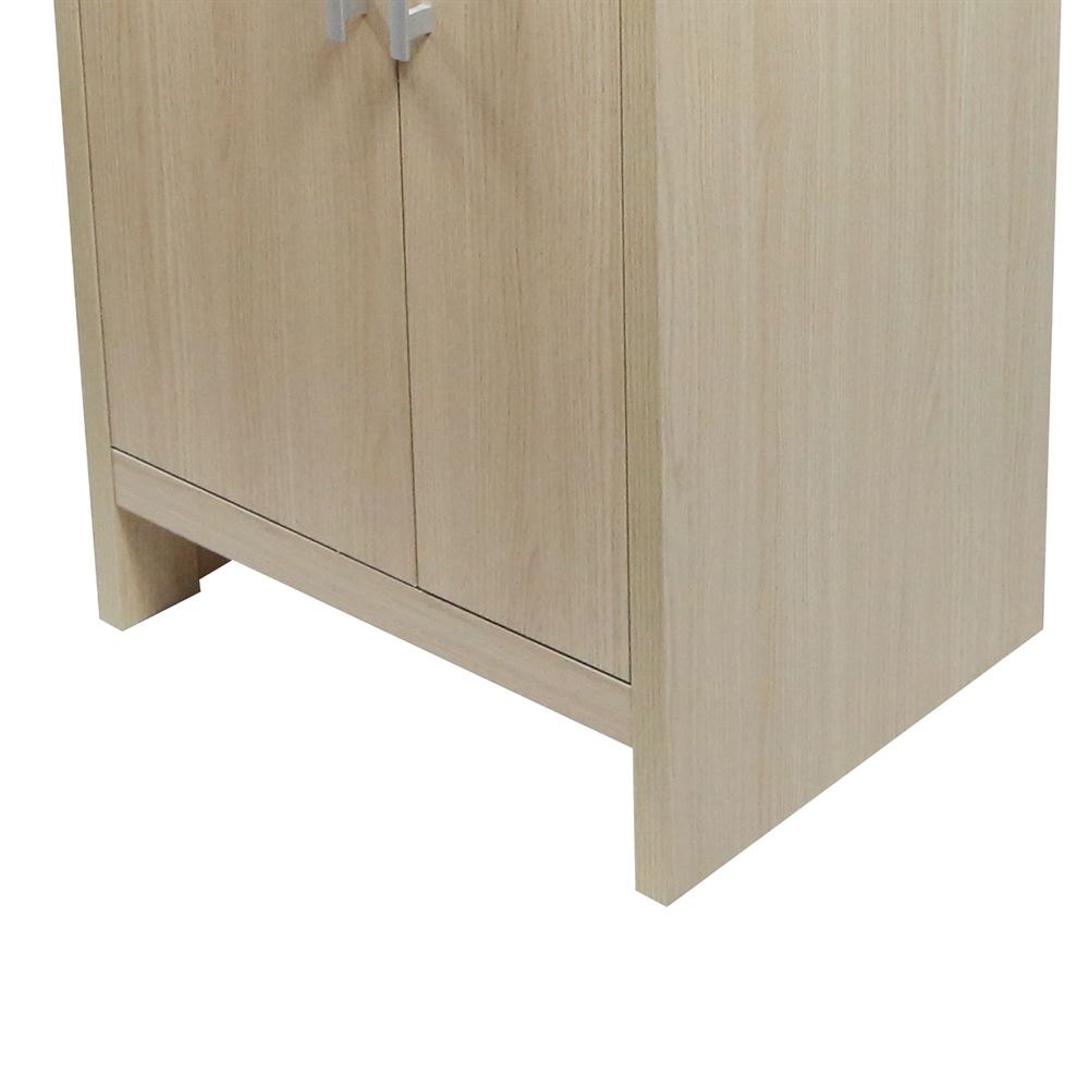 Bellaterra Home 808130-25-CO 25" Gray Pine Single Sink Vanity With White Engineered Stone and Oval Sink